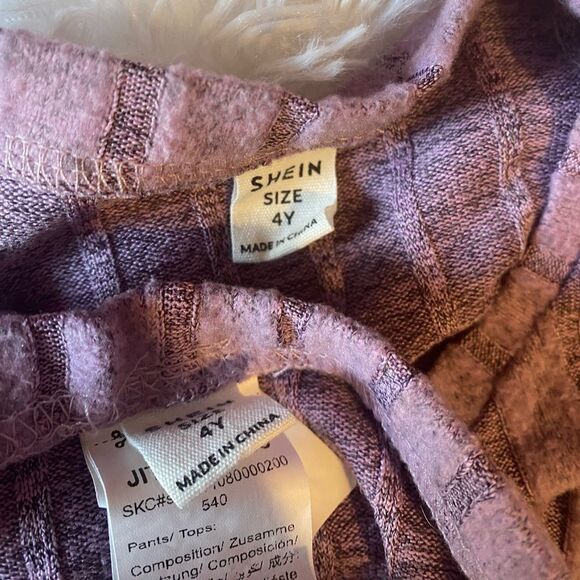 Shein 4Y Toddler Purple Long Sleeve and Pants Set - Picture 4 of 6